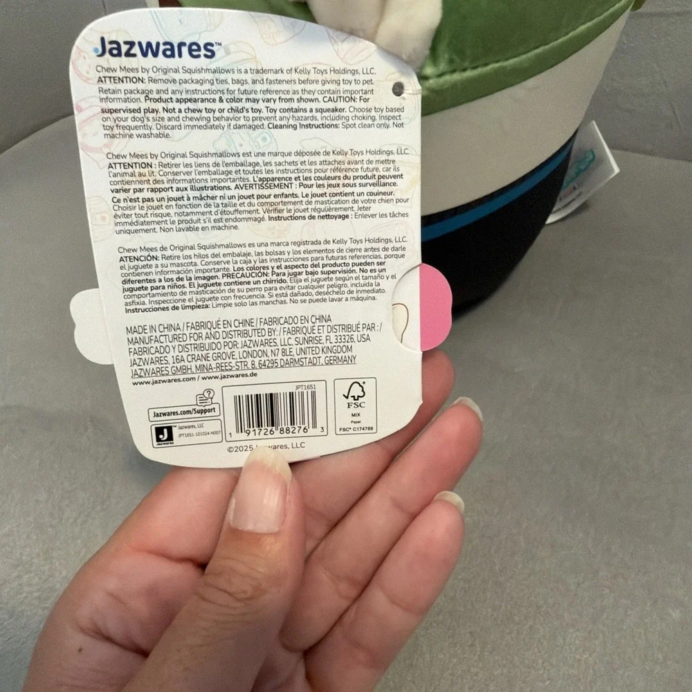 NEW ChewMees by Squishmallows Ezra ChewMees The French Bulldog Dog Toy